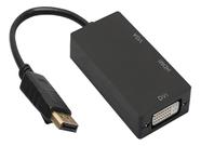 Adaptador Conversor 3 Em 1 Display Port Para Dvi Hdmi Vga Fx