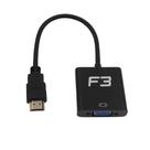 Adaptador Conversor HDMI Para VGA com Áudio Para Consoles / PC /Notebook F3