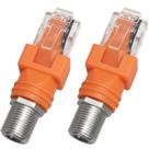 Adaptador conversor LUORNG RJ45 para F Jack 50 Ohms 2PCS