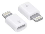 Adaptador Conversor Micro Usb Para Lightning Compatível Com iPhone, Cor Branca