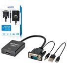Adaptador Conversor VGA Para HDMI Com Audio e Vídeo Full HD, Exbom - CC-VHA30