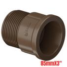 Adaptador Curto Conexão PVC Marrom Roscável Soldável Para Água Fria De 85x3” Polegadas Tigre