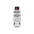 Adaptador de 2 Tomadas e 2 USB EAC 1002 Intelbras
