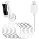 Adaptador de alimentação + cabo de carregamento plano de 25 pés/7,5 m para câmera interna Ring Adaptador de alimentação + cabo de carregamento plano de 25 pés/7,5 m para câmera interna Ring