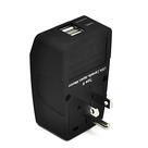 Adaptador de alimentação Ceptics US para UE European com 2 USB Black GP4-5