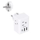 Adaptador de alimentação de viagem Mifaso tipo E/F com 3 tomadas 3 USB Adaptador de alimentação de viagem Mifaso tipo E/F com 3 tomadas 3 USB