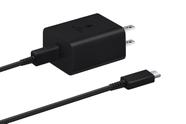 Adaptador de alimentação SAMSUNG 45W com cabo USB C-to-C preto