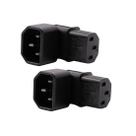 Adaptador de alimentação WYMECT IEC C14 a C13 PDU Plug/Soquete 90 Down