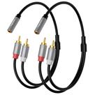 Adaptador de áudio estéreo Cable Togconn de 3,5 mm a 2 RCA (pacote com 2) Adaptador de áudio estéreo Cable Togconn de 3,5 mm a 2 RCA (pacote com 2)