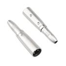 Adaptador de Áudio FNKTQL XLR Macho para 1/4 Polegada Fêmea, 2 Peças