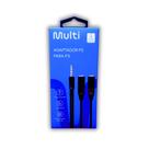 Adaptador de audio p2 para p3 multilaser (wi409) preto