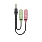Adaptador de Áudio P3 para Headset, Divisor Y para Fone e Microfone, 15cm, Preto, AAVGP3, ELG Adaptador de Áudio P3 para Headset, Divisor Y para Fone e Microfone, 15cm, Preto, AAVGP3, ELG