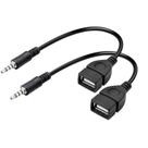 Adaptador de Áudio USB para Conector 3,5mm (2 Unidades) - Para Música no Carro