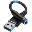 Adaptador de áudio USB para conector de 3,5 mm ASKUBS para fone de ouvido PC PS4 PS5