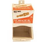 Adaptador de brocas de chave de fenda Best Way Tools Carbon Steel 100 unidades Adaptador de brocas de chave de fenda Best Way Tools Carbon Steel 100 unidades