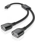 Adaptador de cabo Basesailor USB C macho para USB duplo fêmea 30 cm