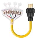 Adaptador de cabo de alimentação do gerador Rophor 30A a 110V 1,5 pés Adaptador de cabo de alimentação do gerador Rophor 30A a 110V 1,5 pés
