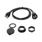 Adaptador De Cabo De Extensão USB 2.0 De Dupla Porta Para Montagem Embutida No Painel Do Carro