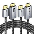 Adaptador de cabo DisplayPort para HDMI 4K 6FT, pacote com 2 unidades