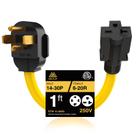 Adaptador de cabo M1A2 NEMA 14-30 para NEMA 6-20/6-15 30A a 20A/15A Adaptador de cabo M1A2 NEMA 14-30 para NEMA 6-20/6-15 30A a 20A/15A