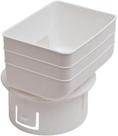 Adaptador de Calha K-TEC GUTTER SUPPLY 3x4 para Tubo de 4 Polegadas Branco