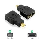 Adaptador de Conector Micro HDMI x HDMI (Macho x Fêmea)