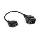 Adaptador De Conector OBDII OBD 2 De 12 Pinos Renault, Cabo De Extensão De Diagnóstico De 16 Pinos
