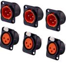 Adaptador de conector priaolker Gold de 3 pinos XLR macho+fêmea Adaptador de conector priaolker Gold de 3 pinos XLR macho+fêmea