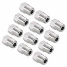 Adaptador de conexões de mangueira, redutor, aço inoxidável 304, pacote com 12