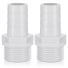 Adaptador de encaixe de tubo de PVC Conexões de mangueira farpada 2 peças Adaptador de encaixe de tubo de PVC Conexões de mangueira farpada 2 peças
