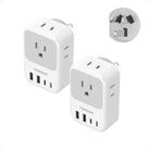 Adaptador de Energia TESSAN PD 20W EUA para Austrália 4 AC 4 USB