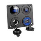 Adaptador De Energia USB Duplo 12V 24V 3.1A Com Voltímetro LED E Interruptor Gangorra Para Barcos, Adaptador De Energia USB Duplo 12V 24V 3.1A Com Voltímetro LED E Interruptor Gangorra Para Barcos,