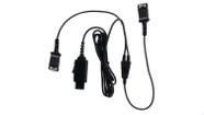 Adaptador de fone de ouvido IPD Training Y Cord com interruptor de mudo