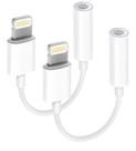 Adaptador de fone de ouvido Seulliya Lightning para 3,5 mm, pacote com 2