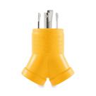 Adaptador de gerador Camco PowerGrip 30M/2 x 15F de 4 pinos Adaptador de gerador Camco PowerGrip 30M/2 x 15F de 4 pinos