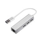 Adaptador De Hub Usb 3 Portas 1 Rede 2.0 Ethernet compativel com Mac e Windows