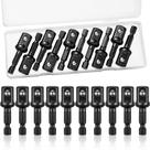 Adaptador de impacto, soquete quadrado para brocas, bits de extensão