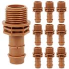 Adaptador de irrigação de PVC para gotejamento FoxRose 1/2 PVC Male x 1/2 Drip