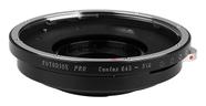 Adaptador de montagem de lente Fotodiox Pro IRIS Contax 645 para Nikon F