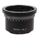 Adaptador de montagem de lente Fotodiox Pro IRIS Mamiya 645 para Nikon Z