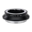 Adaptador de montagem de lente Fotodiox Pro Olympus Zuiko (OM) Lente SLR de 35 mm para câmera sem espelho G-Mount GFX