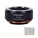 Adaptador de montagem de lente PHOLSY Yashica Contax C/Y para Sony E