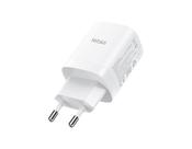 Adaptador de parede turbo gan hitso gan usbc e usb pd35w branco