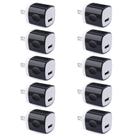Adaptador de parede Uorme 1A 5V, carregador de porta única, alimentação USB, pacote com 10