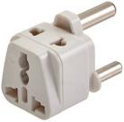 Adaptador de plugue Citze BA-10L-3P aterrado universal tipo M, pacote com 3