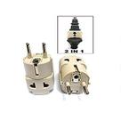 Adaptador de plugue Ckitze BA9-2PK 2 em 1 dos EUA para a Europa, pacote com 2