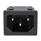 Adaptador de plugue de montagem em painel C14 AC 250V 10A 3 pinos de entrada IEC