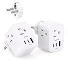 Adaptador de plugue de viagem BESHON Alemanha França Tipo E/F, pacote com 2 Adaptador de plugue de viagem BESHON Alemanha França Tipo E/F, pacote com 2