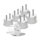 Adaptador de plugue de viagem europeu OREI, pacote com 6 unidades, tipo E/F