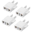 Adaptador de plugue MIKWOAB Europeu para EUA 220V a 110V Tipo A Branco Adaptador de plugue MIKWOAB Europeu para EUA 220V a 110V Tipo A Branco